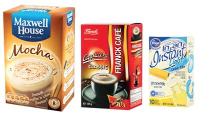 Boxes of Instant Coffee and Drinks